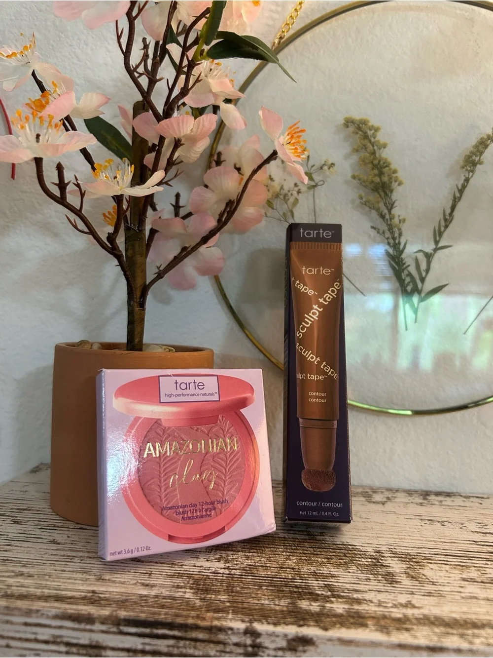 tarte blush duo in soft bronze and blush pink